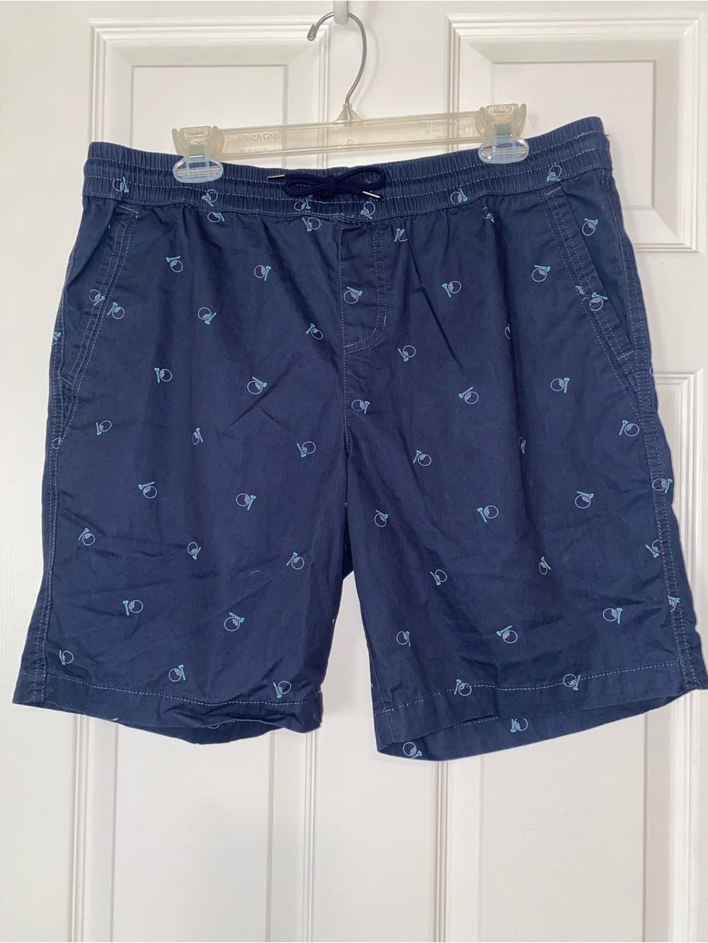 Charleston‎ Threads Men's Navy Hybrid Shorts with Light Blue Micro Motif